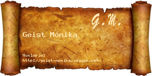 Geist Mónika névjegykártya